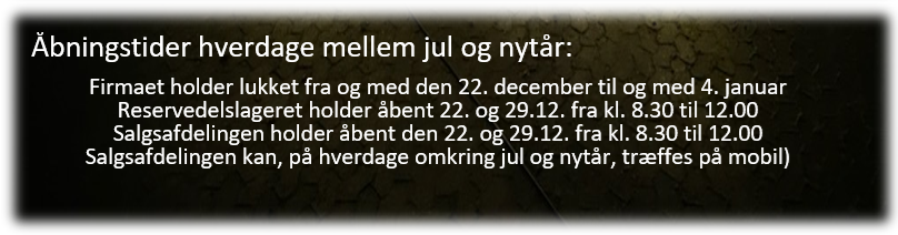 åbningstider stevning mellem jul og nytår